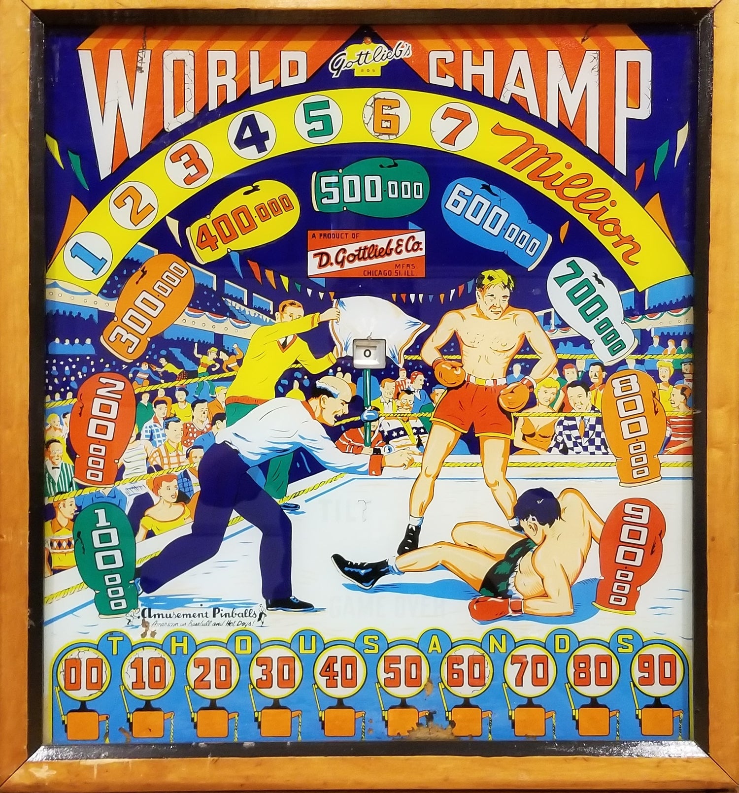 World Champ (Wood Rail) Gottlieb 1957 - Pinball805 