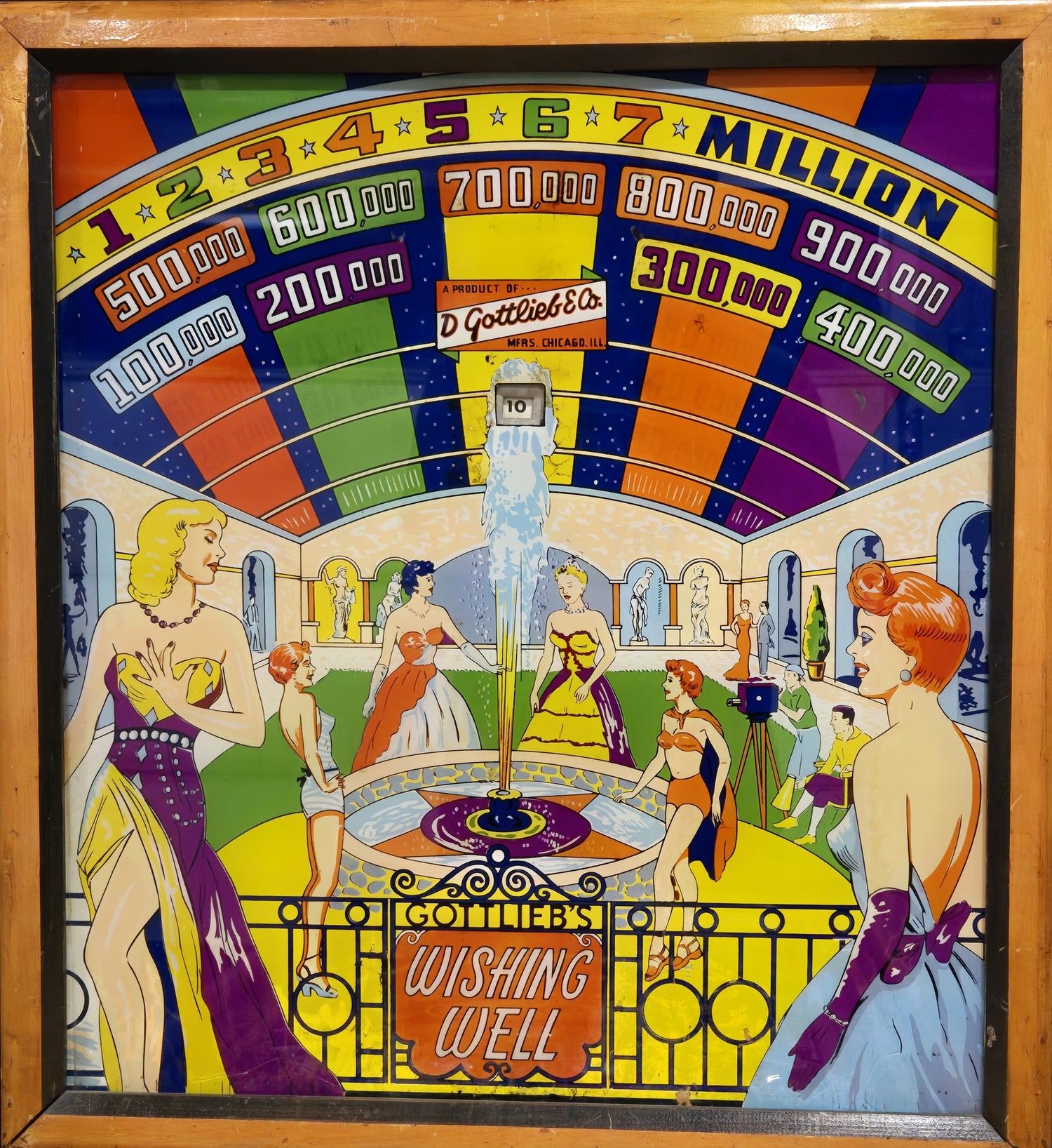 Wishing Well (Refurbished Wood Rail) Gottlieb 1955