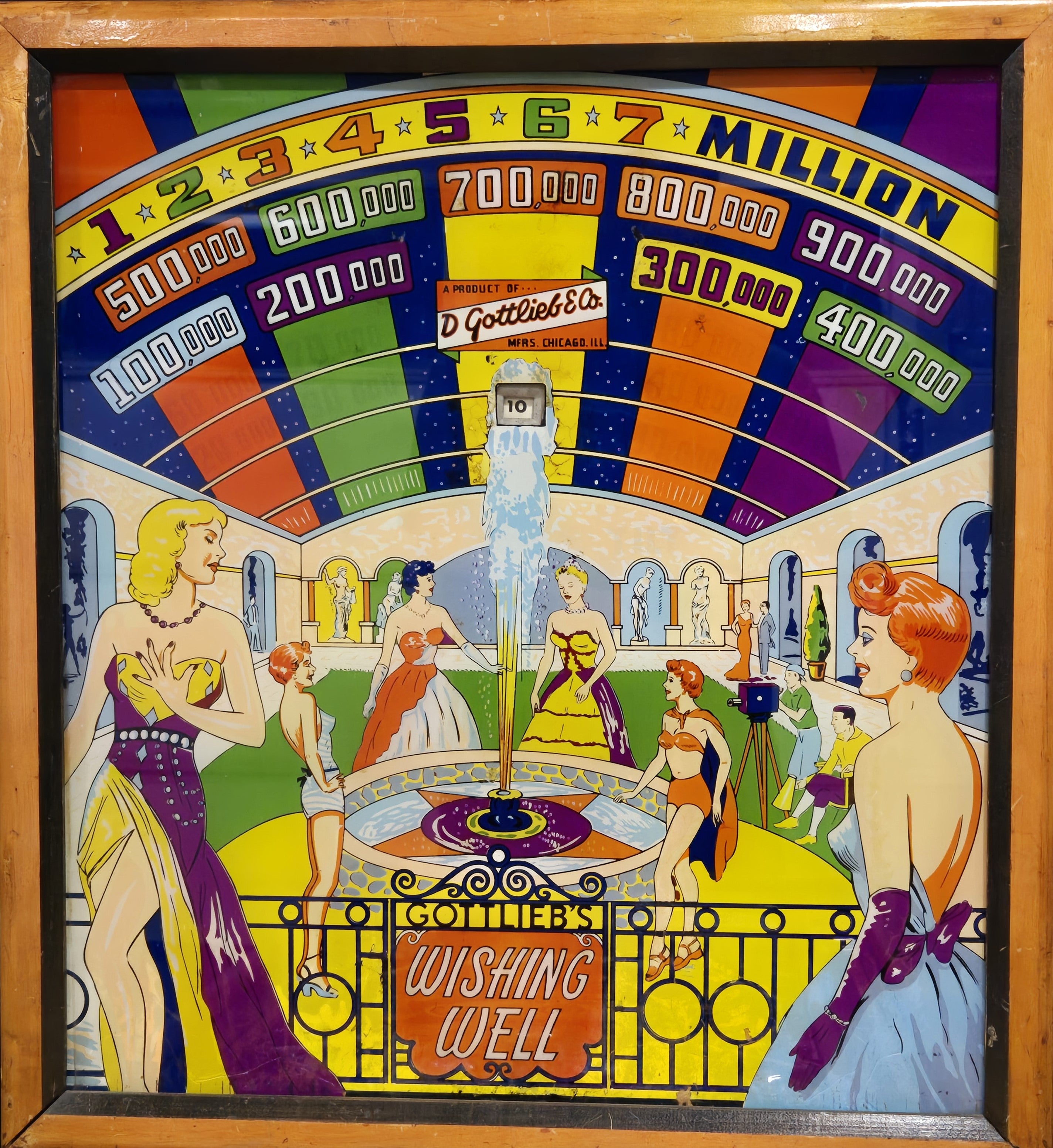 Wishing Well (Refurbished Wood Rail) Gottlieb 1955