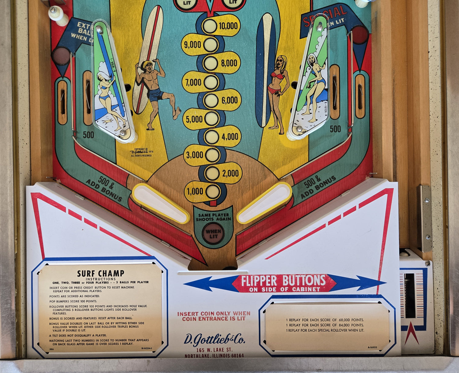 Surf Champ (Refurbished) Gottlieb 1976
