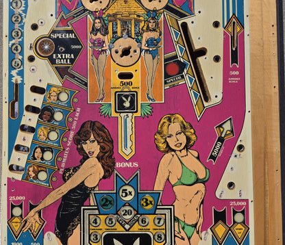 1978 Bally Playboy pinball mostly unpopulated playfield (