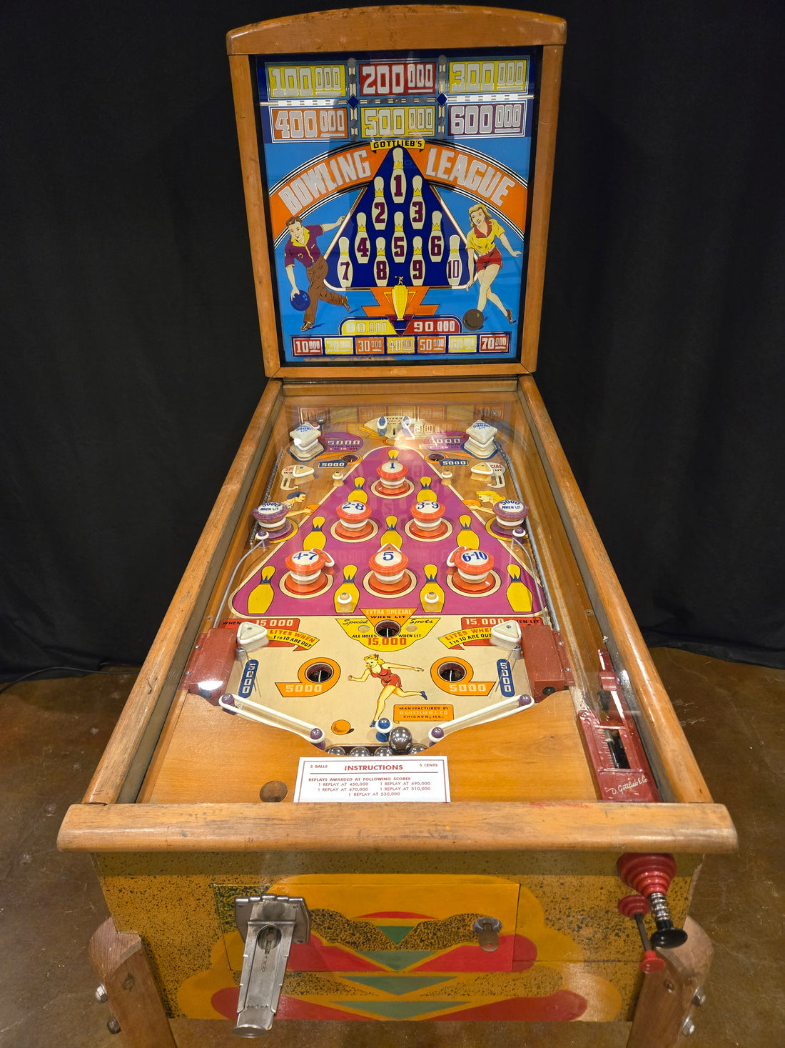 Bowling League (Flipperless) Gottlieb 1947