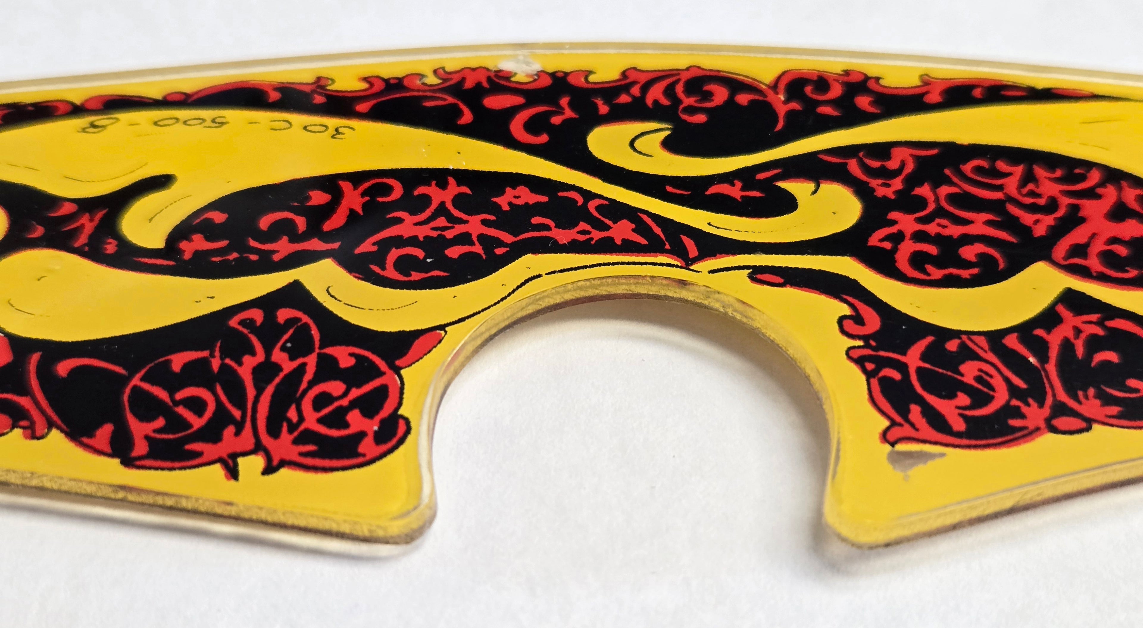 Black Knight Pinball (Williams, 1980) Original Playfield Plastic 30C-500-8 (Slightly Damaged)