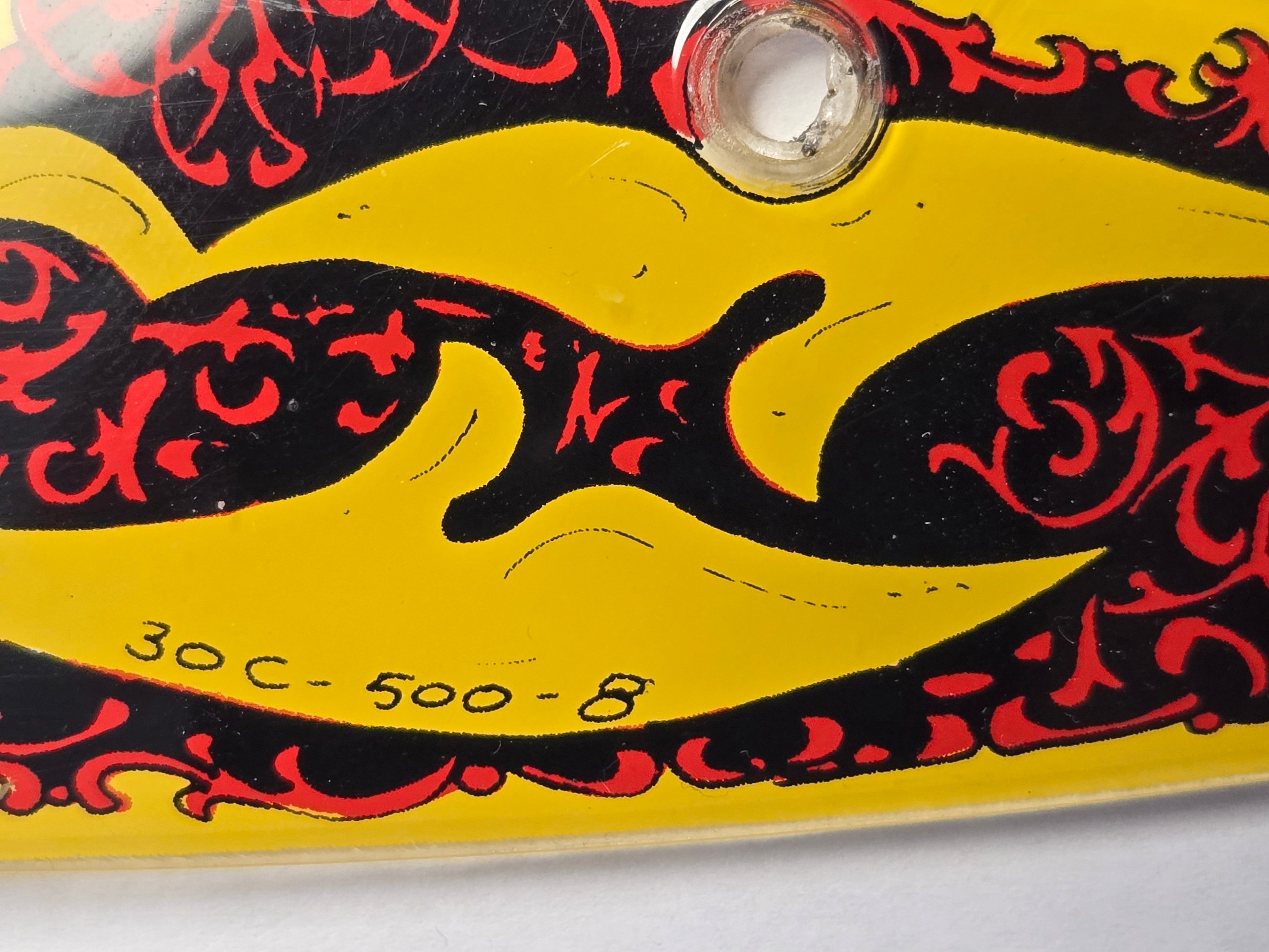 Black Knight Pinball (Williams, 1980) Original Playfield Plastic 30C-500-8 (Slightly Damaged)