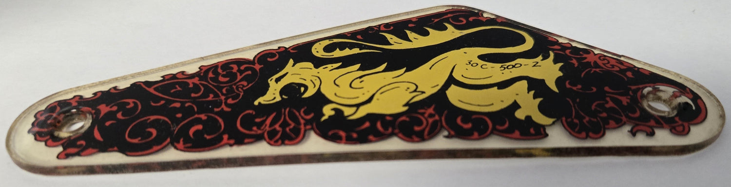 Black Knight Pinball (Williams, 1980) Original Playfield Plastic 30C-500-2