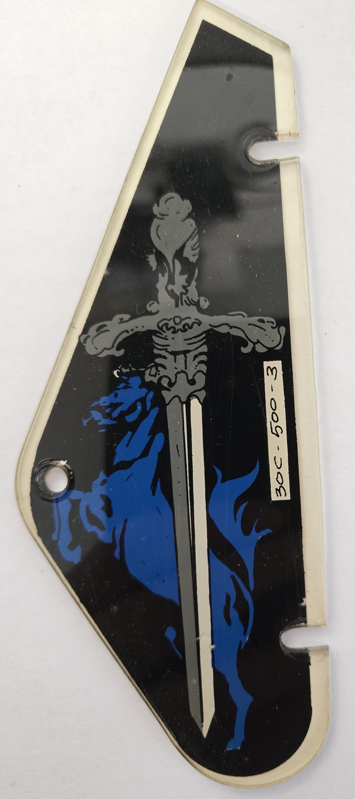 Black Knight Pinball (Williams, 1980) Original Playfield Plastic 30C-500-3