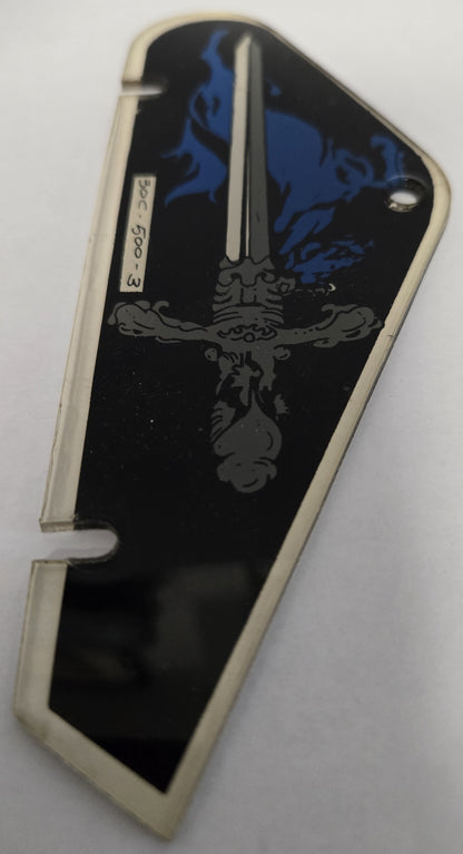 Black Knight Pinball (Williams, 1980) Original Playfield Plastic 30C-500-3