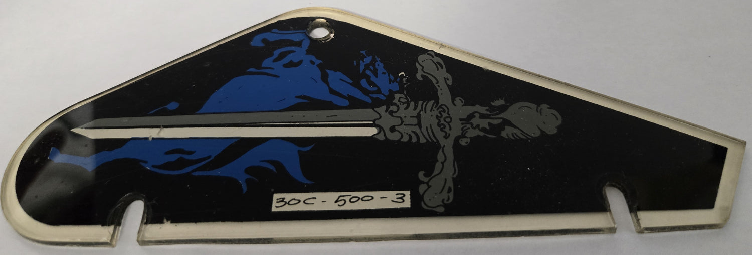 Black Knight Pinball (Williams, 1980) Original Playfield Plastic 30C-500-3