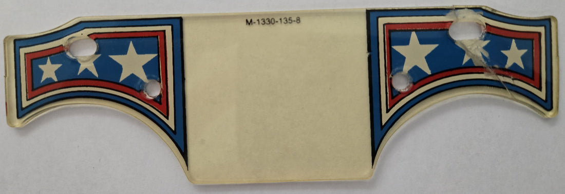 Evel Knievel Pinball (Bally, 1977) Original Playfield Plastic M-1330-135-8 (Slightly Damaged)