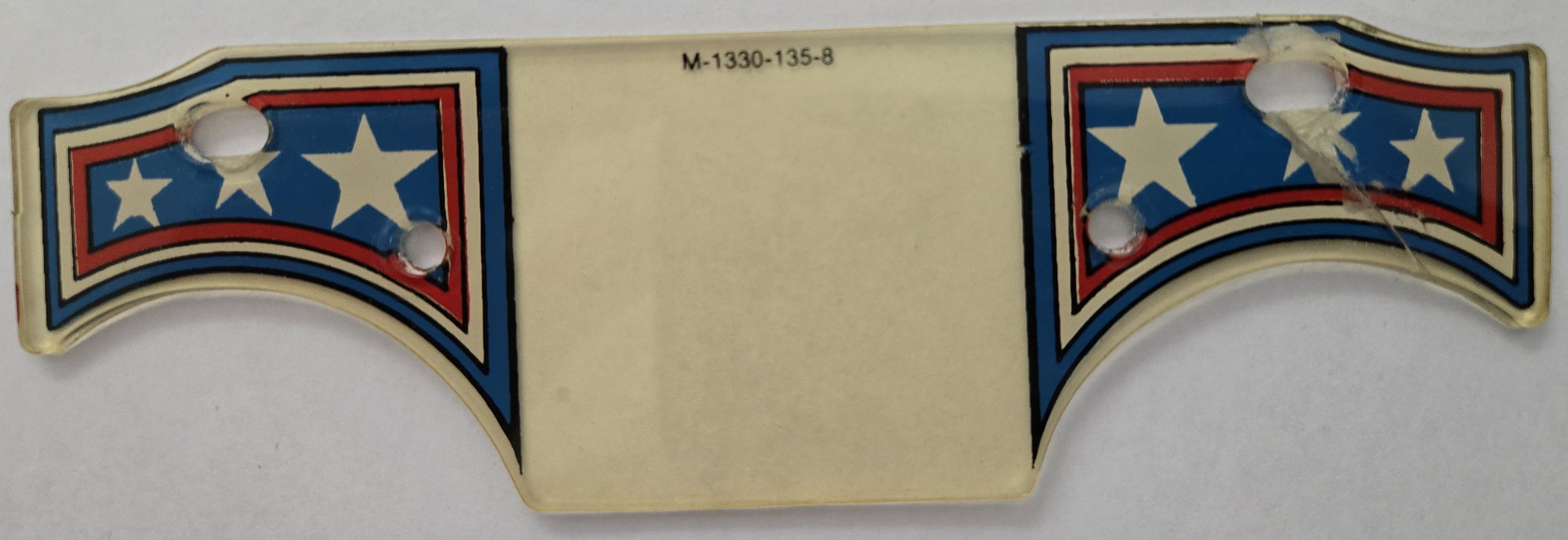 Evel Knievel Pinball (Bally, 1977) Original Playfield Plastic M-1330-135-8 (Slightly Damaged)