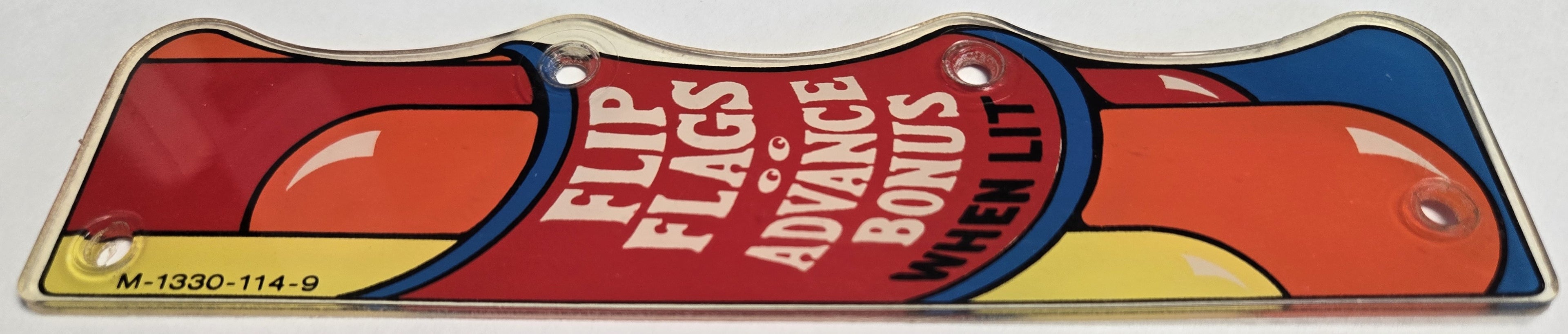 Wizard! Pinball (Bally, 1975) Original Playfield Plastic M-1330-114-09