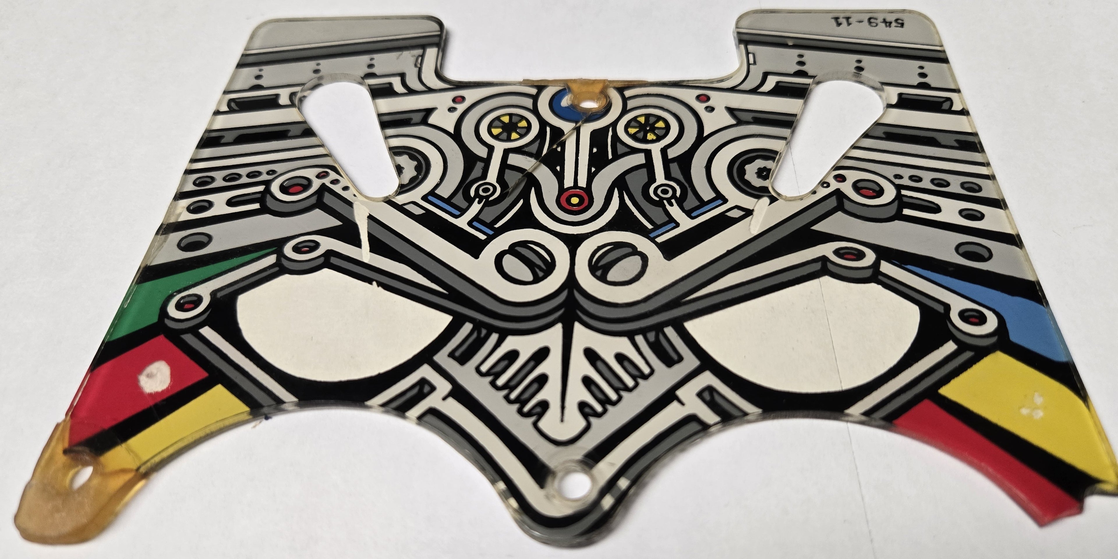 Pinbot Pinball (Williams, 1986) Original Playfield Plastic 549-11