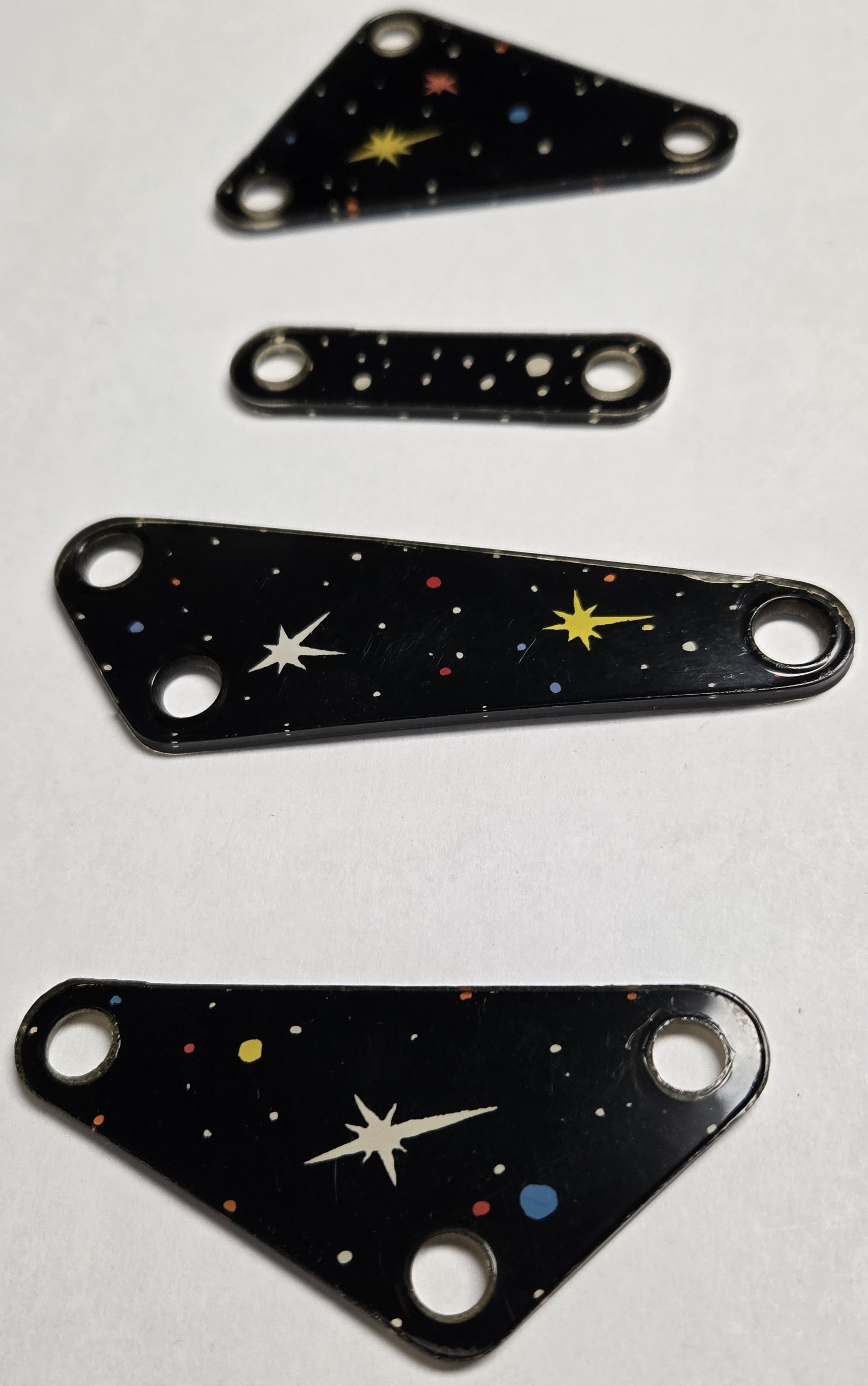 Pinbot Pinball (Williams, 1986) Original Playfield Plastic 549-XX (Set of 4)