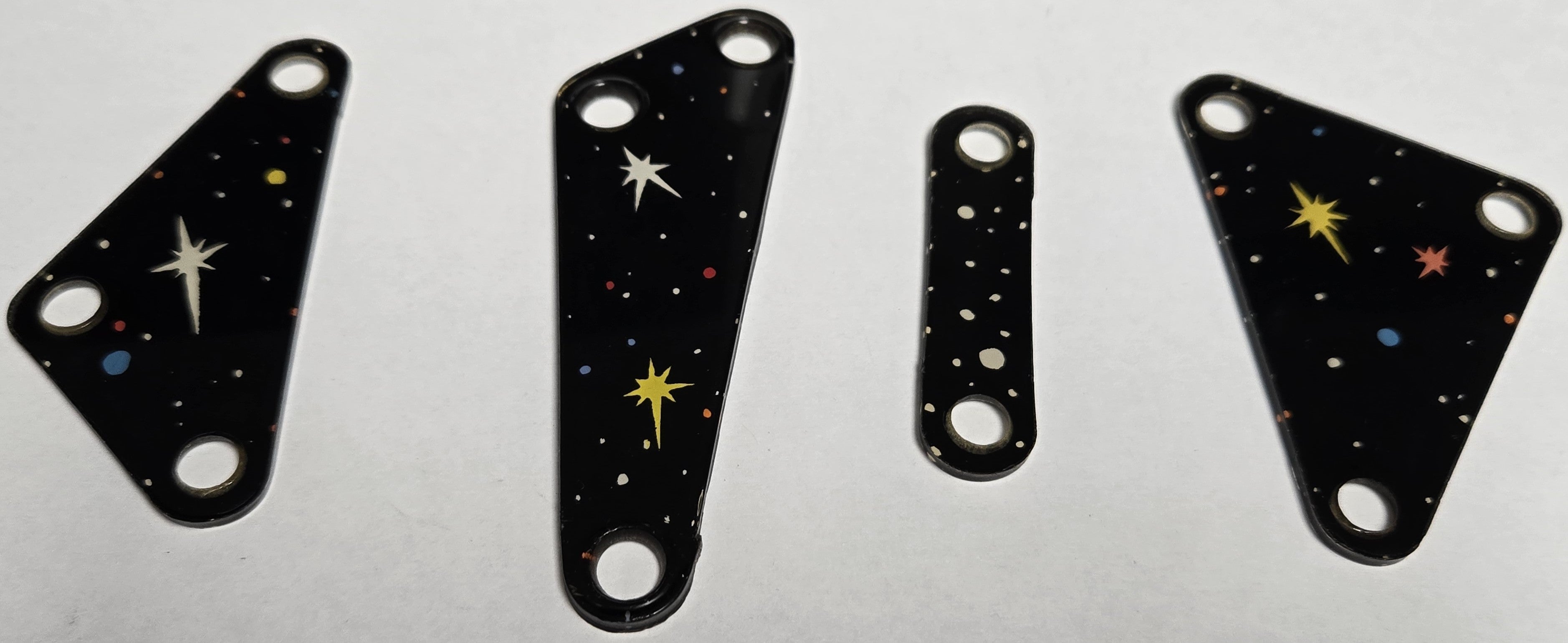 Pinbot Pinball (Williams, 1986) Original Playfield Plastic 549-XX (Set of 4)