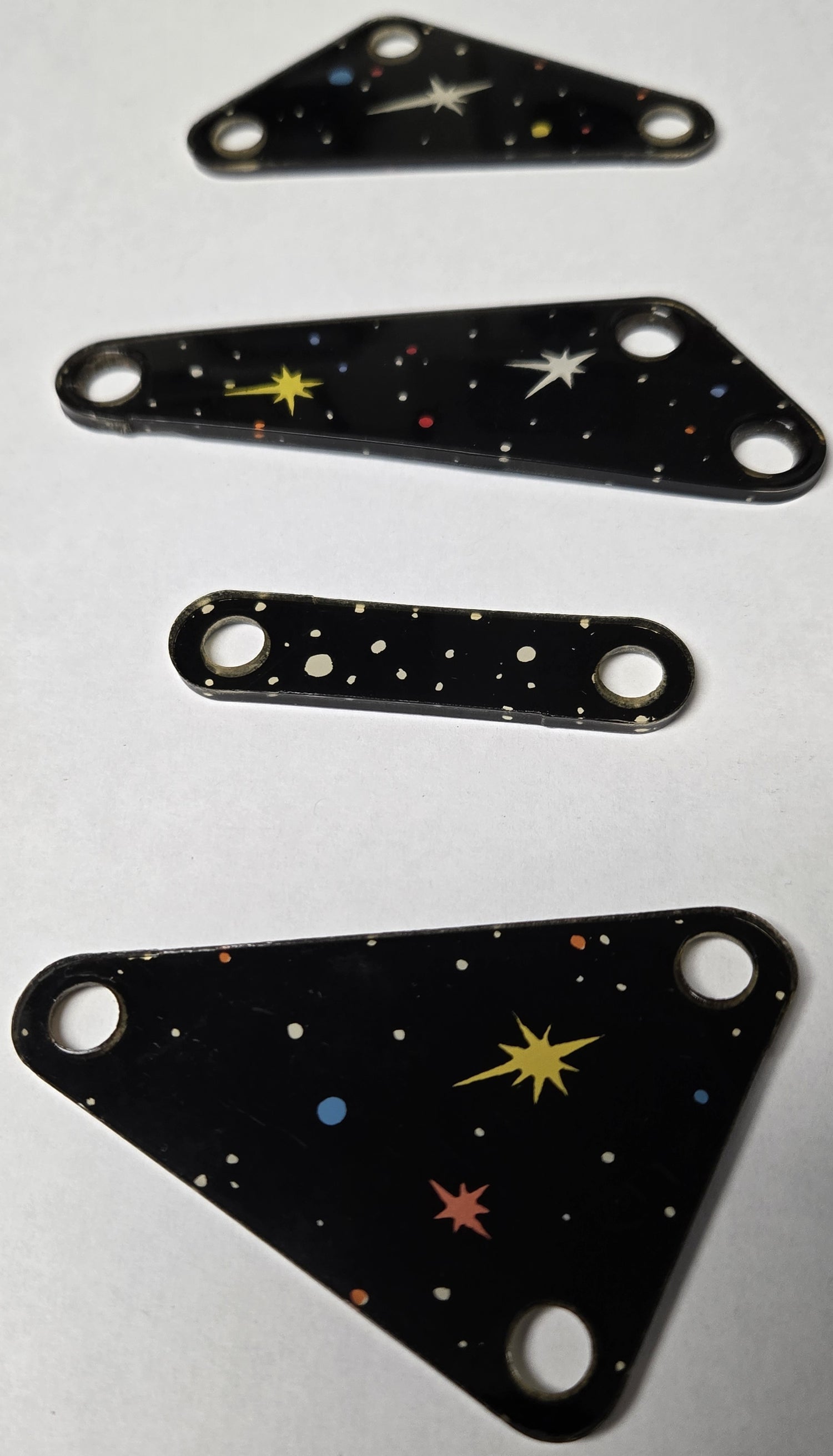 Pinbot Pinball (Williams, 1986) Original Playfield Plastic 549-XX (Set of 4)