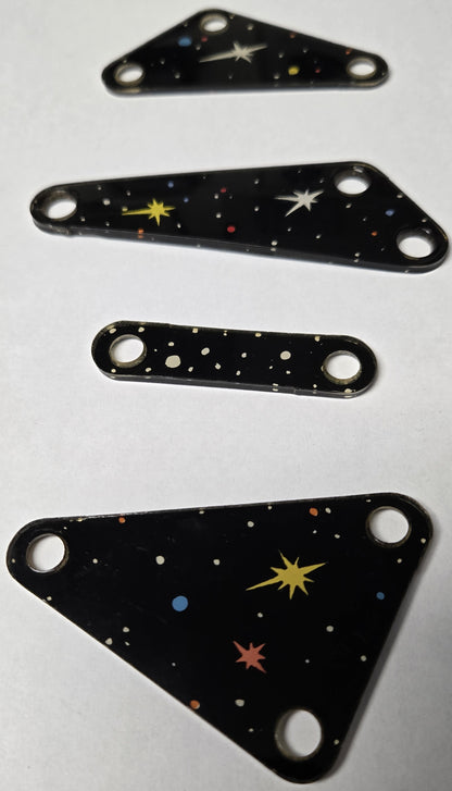 Pinbot Pinball (Williams, 1986) Original Playfield Plastic 549-XX (Set of 4)