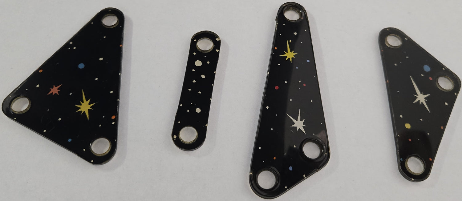 Pinbot Pinball (Williams, 1986) Original Playfield Plastic 549-XX (Set of 4)