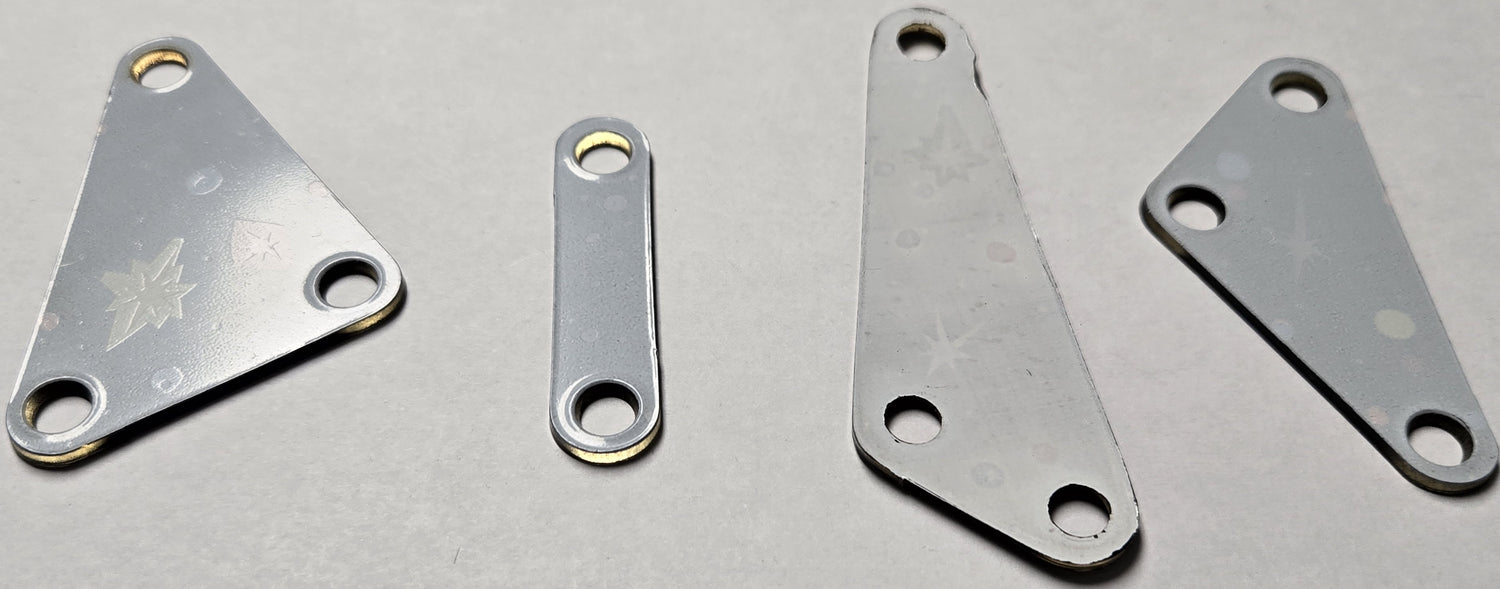 Pinbot Pinball (Williams, 1986) Original Playfield Plastic 549-XX (Set of 4)