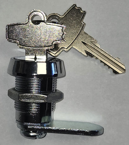Pinball Coin Door Lock Standard 7/8" Length Double Bitted 2 Keys - Keyed Alike 
