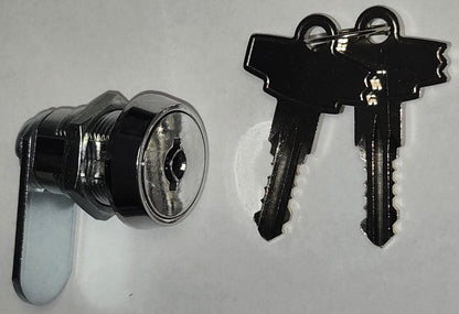 Pinball Coin Door Lock Standard 7/8" Length Double Bitted 2 Keys - Keyed Alike 