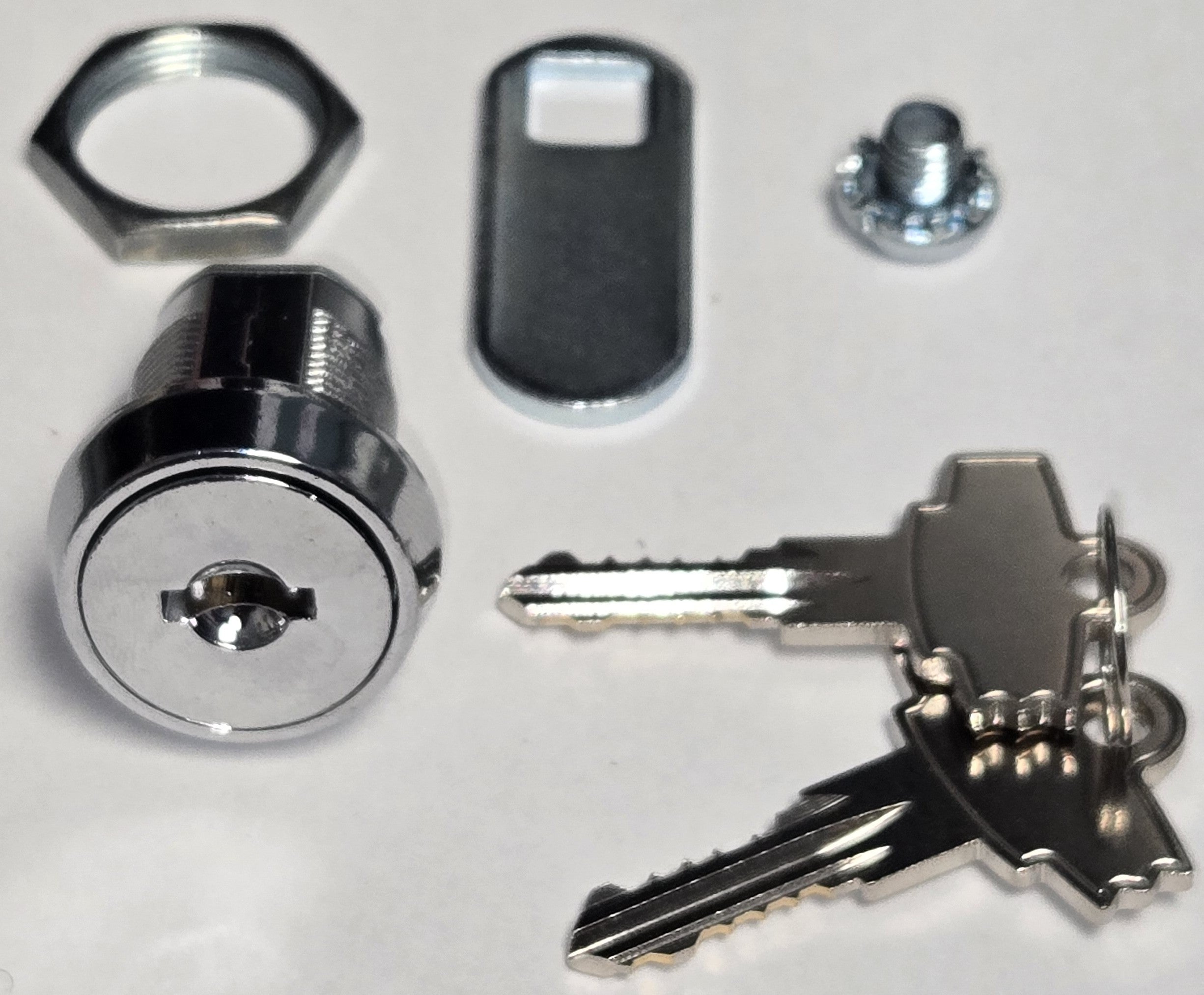 Pinball Coin Door Lock Standard 7/8" Length Double Bitted 2 Keys - Keyed Alike 