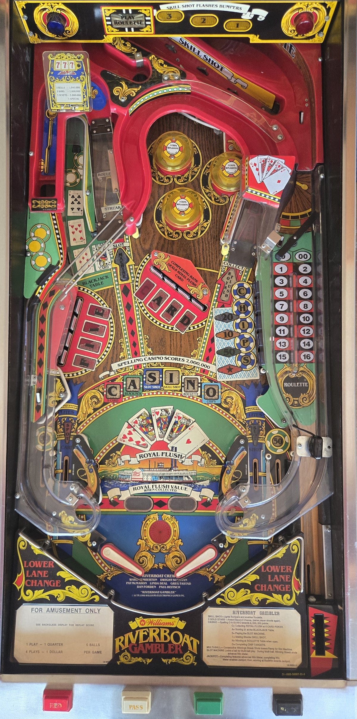 Riverboat Gambler (Refurbished) Williams 1990