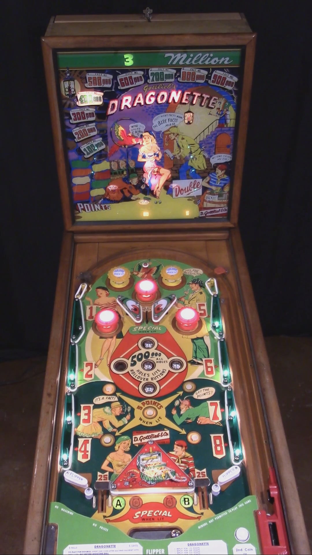 Dragonette (Refurbished) Gottlieb 1954
