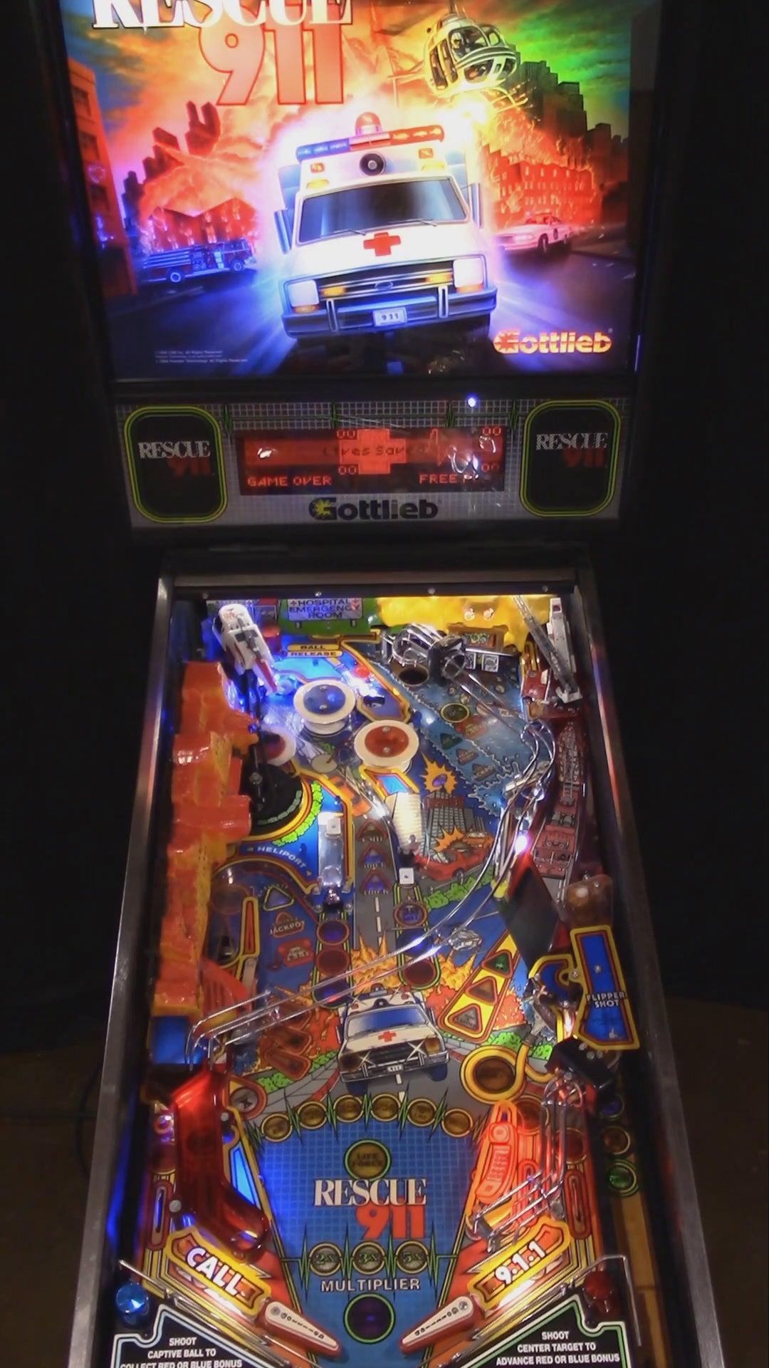 Rescue 911 (Refurbished) Gottlieb 1994