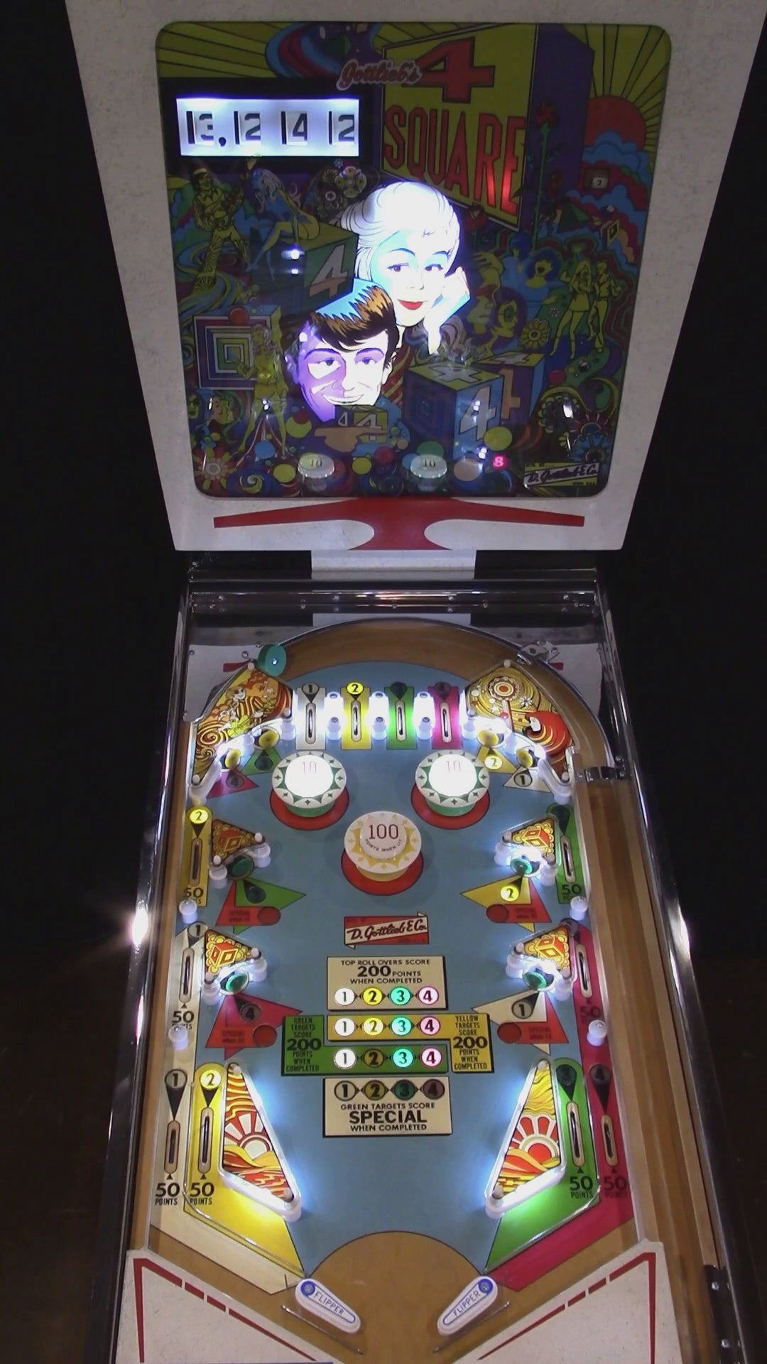 4 Square (Museum Quality Restoration) Gottlieb 1971
