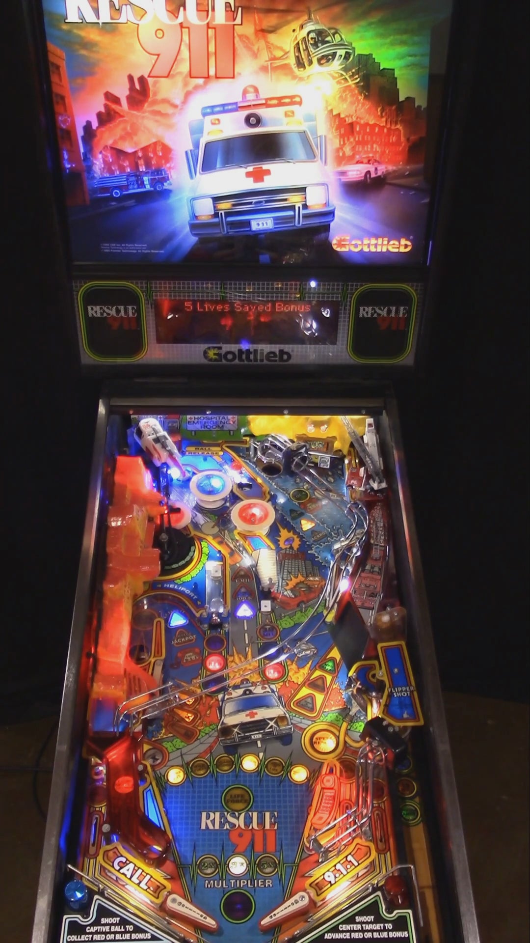 Rescue 911 (Refurbished) Gottlieb 1994