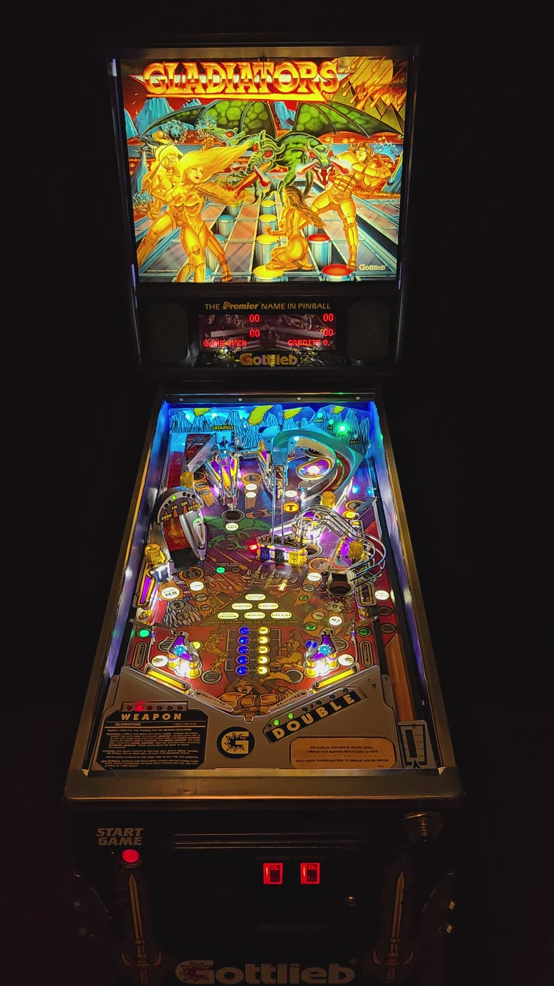 Gladiators (Refurbished) Gottlieb (Premier) 1993