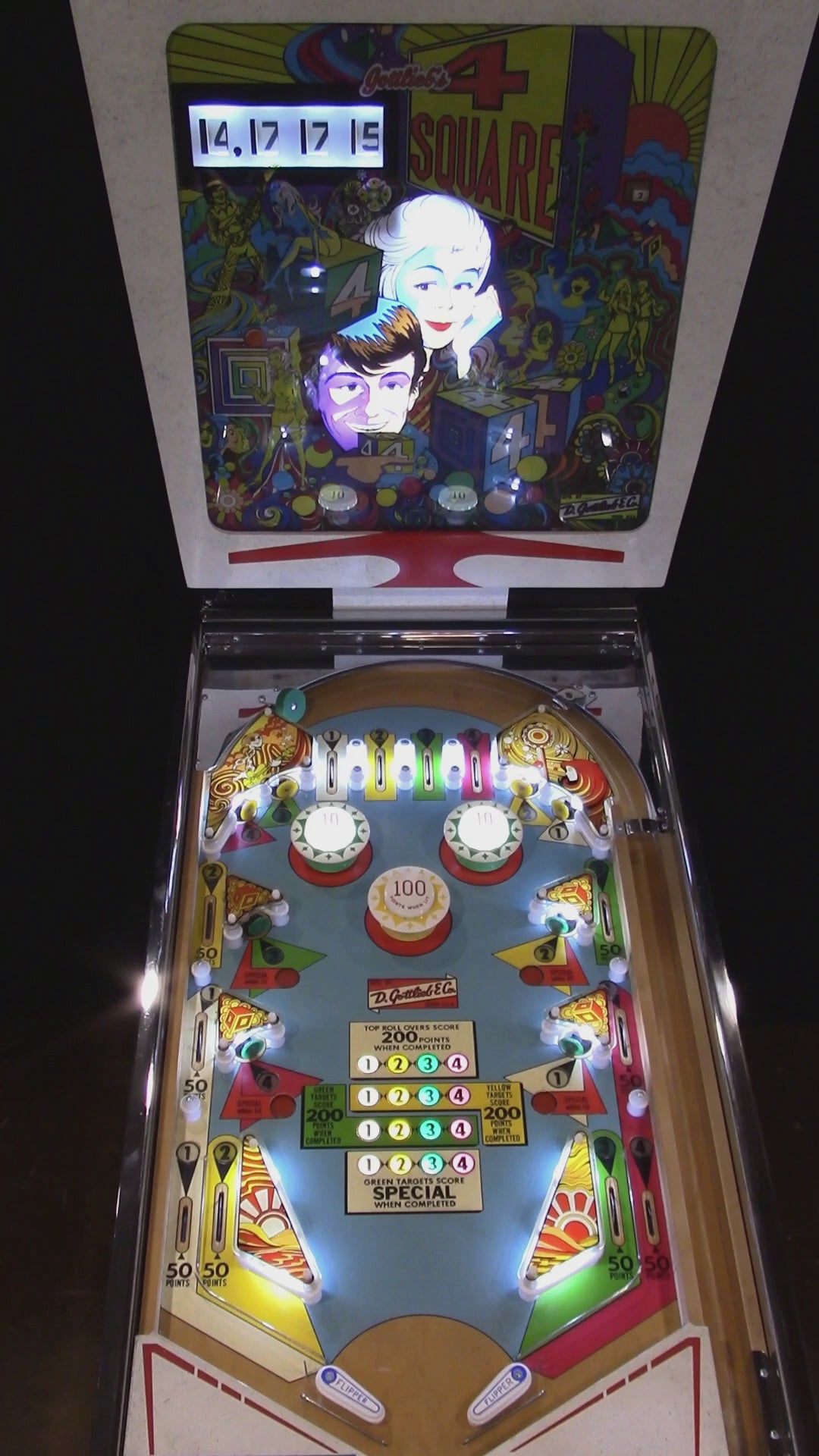 4 Square (Museum Quality Restoration) Gottlieb 1971